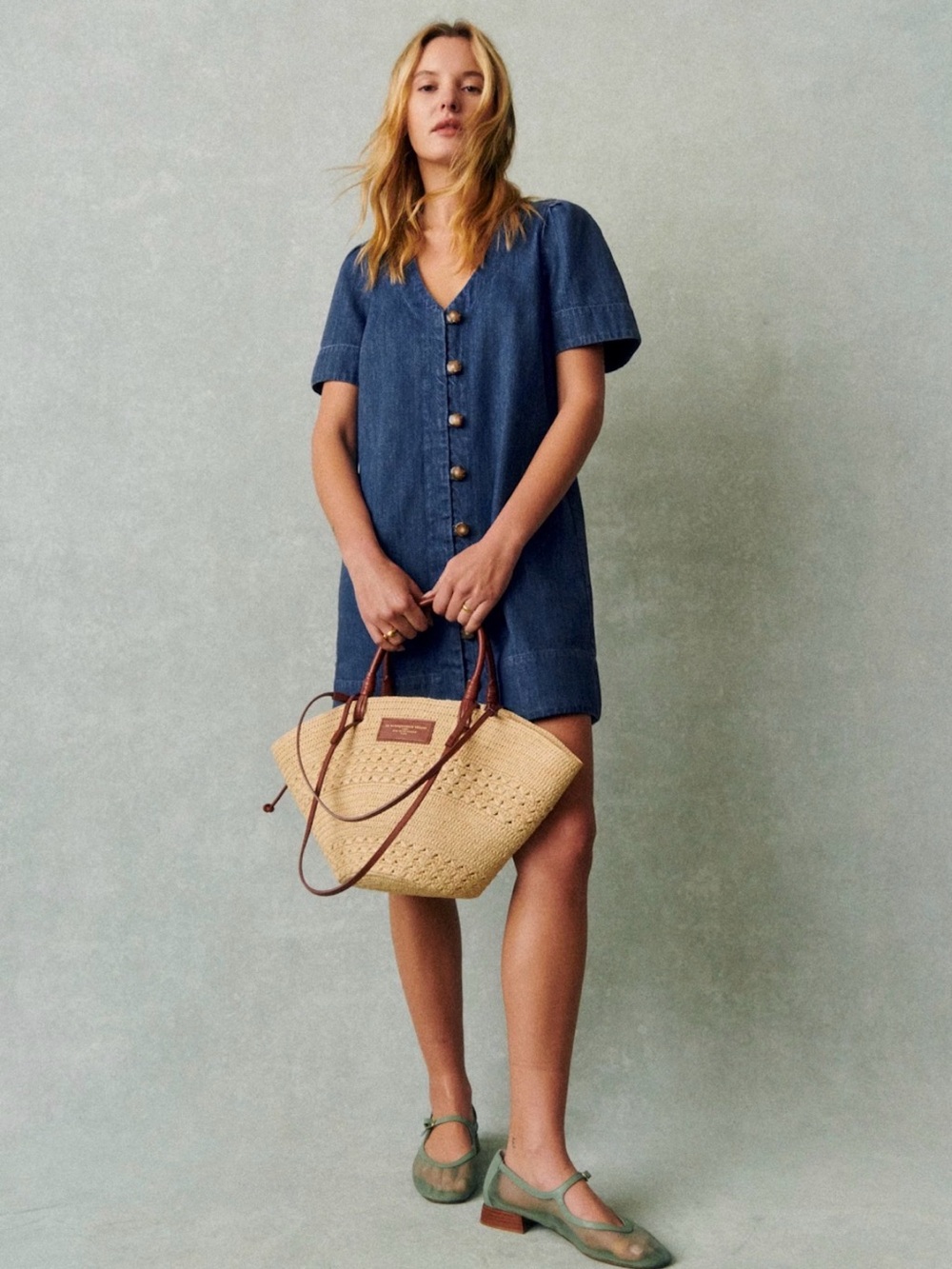 Sezane Venilla Dress - Deep Blue
